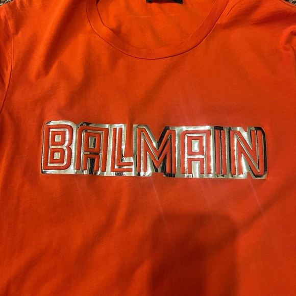 Balmain Orange Shirt Authentic - Picture 3 of 5